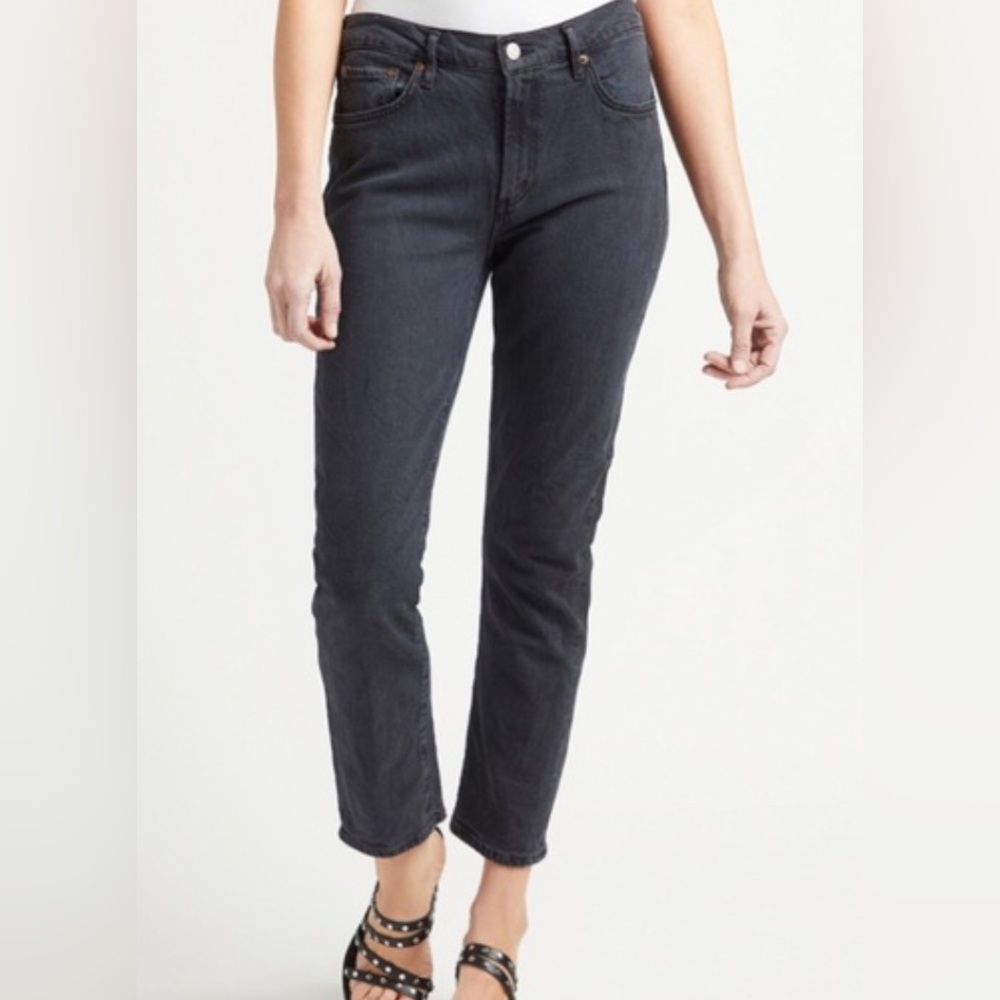 Agolde Toni Slim Straight Jeans | Grey Wash | Size 28